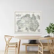 Aboriginal Tribe Map of Australia Australian History Decor Poster Print