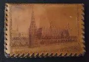 Moscow Kremlin Wallet Purse Old Soviet Propaganda Vintage Leather USSR 1956
