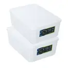 2x Lemon & Lime Keep Fresh 11.5L/36x14cm Rectangle Food Container Storage Clear