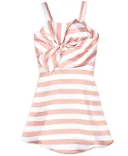 BCX Big Kid Girls Striped Bow Dress-16