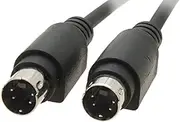 Ruilogod M/M S-Video 4 PIN Male to Male Cable for DVD VCR TV HDTV Black