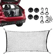 Trunk Storage Net - Tailgate Net with More Accessories,Mesh Storage Pocket Cargo Net for Car, 27.56x47.24 Inch Tailgate Net with More Accessories Adjustable for Suvsfor Suvs, and Trucks