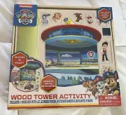 Paw Patrol Wood Tower Activity Center Tara Toy Toddler Building Puzzles NIB