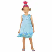 Queen Poppy Pop Tribe Trolls World Tour Movie Book Week Child Girls Costume 4-6