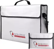 Fireproof Document & Money Bags, Large Fireproof & Water Resistant Bag (15 X 12