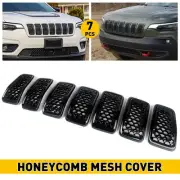 For Jeep Cherokee 2019-22 Front Grill Grille Honeycomb Inserts Mesh Matte Black (for: Jeep)