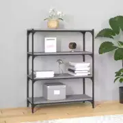 NNEVL Book Cabinet Grey Sonoma 80x33x100 cm Engineered Wood and Steel