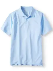 Wonder Nation Boys SIZE S BLUE Uniform Short Sleeve Performance Polo --D8--
