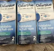 3 Pack Clearblue Flip & Click Pregnancy Tests 2 Ct ea 6 Total Exp 10/26 READ DIS