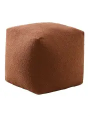 [Cadence & Co.] Blake Boucle Pouffe Cover 50x50x50cm in Rust