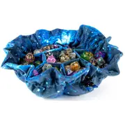 Fanroll by Metallic Velvet Compartment RPG Game Dice Bag w/ Pocket Pouch Galaxy