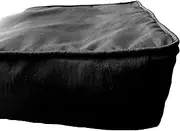 Box Cushion Cover- Square Patio Seat Chair Indoor Cushion Cover Polyester Black 22" Length x 22" Breadth x 5" Thick (56cm x 56 cm x 12cm)