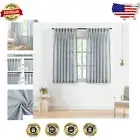 Elegant Light Filtering Pinch Pleat Curtains in Blue Grey - 63" X 40", 2 Panels