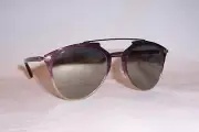 NEW CHRISTIAN DIOR REFLECTED/S TYJ-UE VIOLET/IVORY MIRROR SUNGLASSES AUTHENTIC