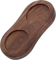Zerodeko Wood Base for Pepper Grinder Nonslip Mills Tray Spice Holder for Kitchen Decor Stable and Safe Grinder Rest Antislip Design for Dining Table