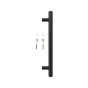 Rolltrak 400mm Black Matte Barn Door Round Single Pull Handle