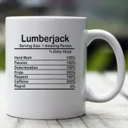 Personalized Lumberjack Nutrition Facts Mug Nutrition Facts Custom Mug Lumberjac