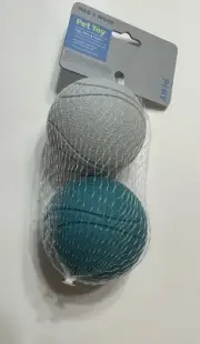 Wag N Woof 2 Small Squeaker ,Tug, Toss, & Fetch Balls￼￼