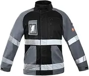 [KGVSLIXYT] Safety Vest High Vis, Cotton Reflective Striped Jacket,High Visibility Reflective Vest,for Outdoor Sports, Night Travel, Cycling Construction Vest
