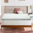 Queen Size Mattress Topper Cool Gel Memory Foam Washable Bamboo Fabric Cover
