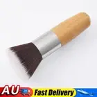 Foundation Brushes Bamboo Handle Blending BB Contour Makeup Tools(M Flat Head) H