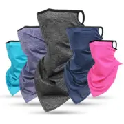 Summer Men Women Triangle Face Mask Neck Gaiter Loops Ear Bandana Covering Scarf