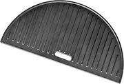 18 Inch Reversible Half Moon Cast Iron Griddle for Kamado Joe Classic Joe KJ23RHC KJ23NRHCI KJ23RH,Large Big Green Egg Grill Cooking Griddle,1 Pack