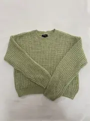 Art Class - Girls Pastel Safe Green Knitted Sweater - Size S(6/6x)