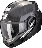 Scorpion Exo-Tech Evo Carbon Rover Helmet, black-white, Size XL for Men Black White