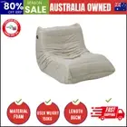 Floor Sofa Accent Chair Lazy Couch Lounge Recliner Beige Polyester