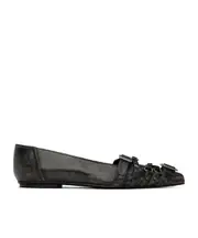 Pin-button ballet flats 35,36 black
