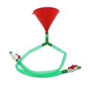 Portable Double Head Bar Accessories Holiday Beer Funnel Tube Party Supplies Green