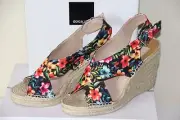 New Dolce Vita Sovay Wedges Women's Platform Heels Floral Wedge Sandals Shoes