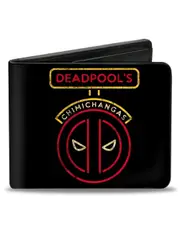 Deadpool Chimichangas Logo and Eating Men's Bi-Fold Wallet