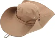 [NIYANGLE] Quick Dry Wide Brim Sun Visor Hat for Beach Outdoor Activities and Hiking UV Protection Fits Stylish and Versatile Design Light Brown