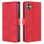 For Samsung Galaxy F14 5G Skin-touch Feeling Phone Case Crocodile Texture Wallet Stand Cover