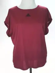 ADIDAS Tennis Shirt Active BQ9491 Energy Pink Climalite Cut Out Tee Womens M $50