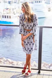 Printed Dress--GOR-34637
