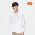 【DICKIES】男款白色內抓絨經典三色LOGO刺繡連帽大學T｜DK010956C4D