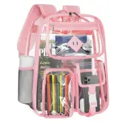 Clear Backpack Heavy Duty Large PVC Transparent See Through Backpacks Work Tr...