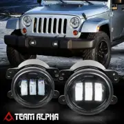 Fits 2007-2019 Jeep Grand Cherokee/Charger [Clear] LED Projector Fog Light Lamp (for: Jeep)