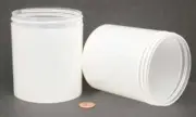Bulk 16oz 89mm Polypropylene Thick Wall Jars, 500mL (no caps), case/84