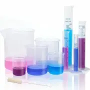 Clear Plastic Beakers Graduated Cylinder 10 Pcs Science Test Tube Measuring Set