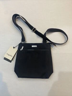 New! Baggallini Cruiser Crossbody Everyday Bag ~ Black Simple HQ Design