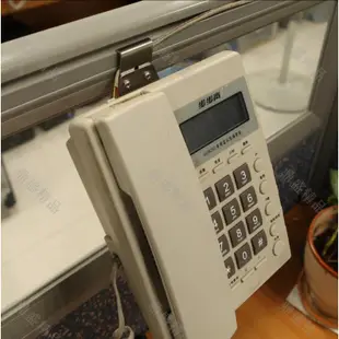 台灣出貨︱電話掛架 辦公桌屏風配件 隔斷插縫固定電話掛鉤 鋼製下掛式電話托架