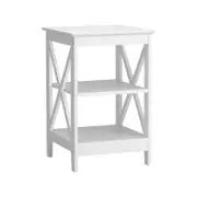 Oikiture Side Table Coffee Bedside Sofa End Tables White