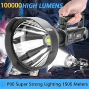 Super Bright Rechargeable LED Flashlight 4 Modes IPX7 Hunting Camping Hiking
