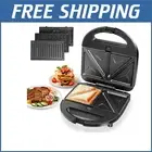 Versatile Waffle and Sandwich Grill - 3-in-1 Panini Maker with Non-Stick Surface