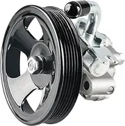WMPHE Power Steering Pump with Pulley Compatible with Hyundai Tucson V6 2.7L - 2005 2006 2007 2008 2009, Kia Sportage V6 2.7L - 2005 to 2010, Replacement for 21-5449, 57100-2E100