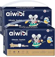 AIWIBI Ultimate Comfort Overnight Nappy Pants, Size 5, 360 Pull-On Disposable Baby Nappy Pants,Super Absorbent 80 Count (12-17 kg), Nighttime Underwear